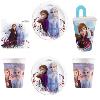 Mgs33 Reine ds neiges Ane et Elsa , neige ( cde 6 ) Set de fête pour Anniversaire 16 enfants + Gobelet avec paille (430 ml