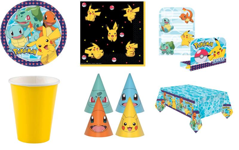 Mgs33 Kit ( cde 6 ) set anniversaire 40 pieces , Pokemon , Fêtes et anniversaires enfants