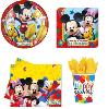  Mgs33 Mickey la souris - Anniversaire Party Set (8x Assiettes carton, 8x Gobelets carton 20x Servie