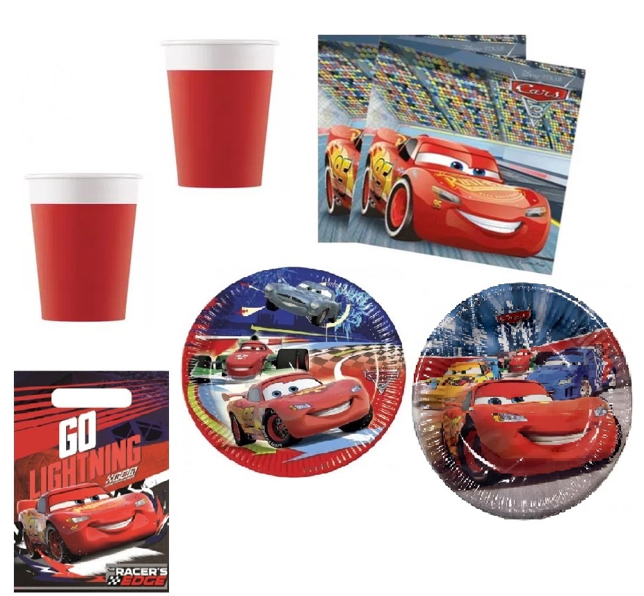 Mgs33 Kit fête de Table Cars 3, Rouge Pack économique avec 10 sachets Fetes