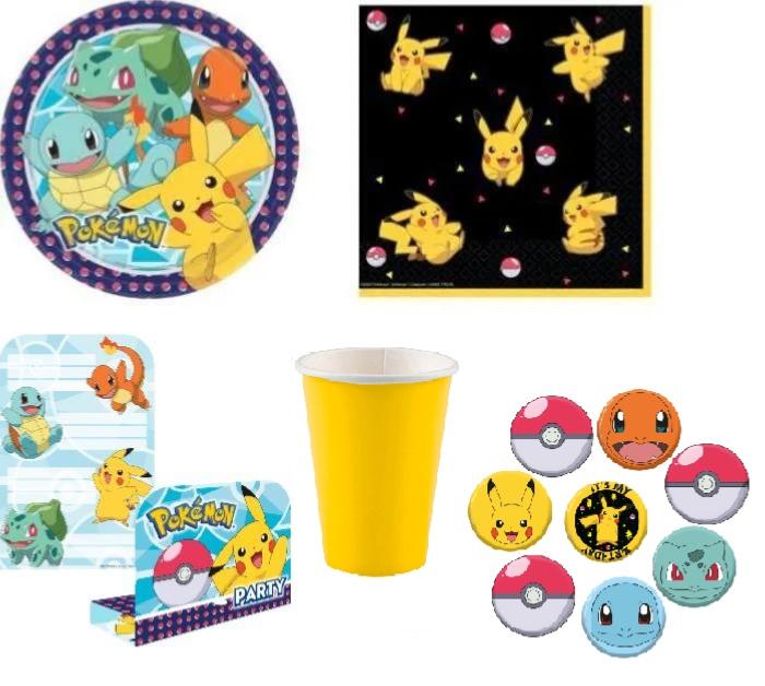 Mgs33 Kit Basic ( cde 3 ) Ensemble Pokemon Party, anniversaire enfants